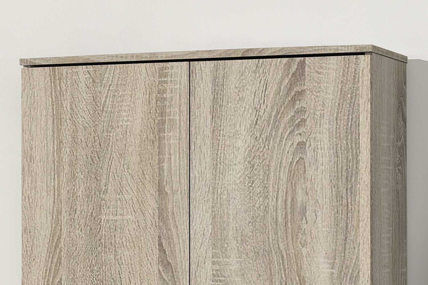 Armoire de rangement Ray 80cm à 2 portes et 4 tablettes - chêne sonoma - Image 6