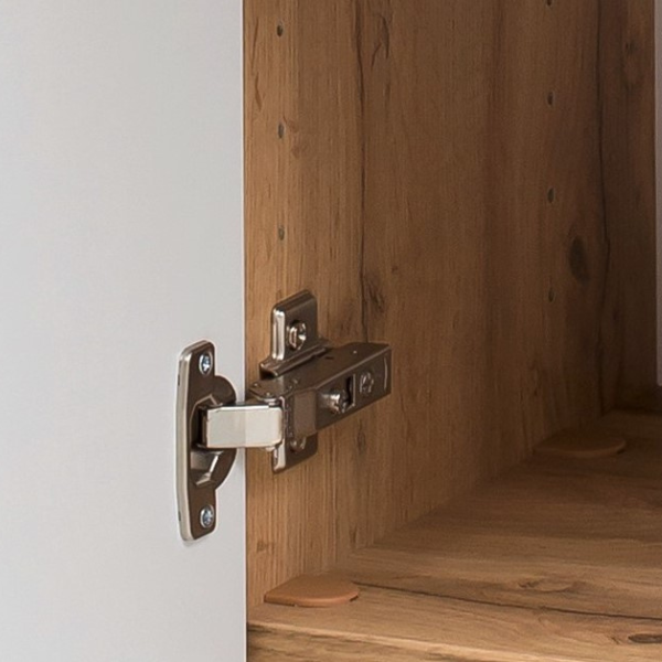 Armoire de salle de bain Malvo 30cm 2 portes - chêne/noir - Image 8