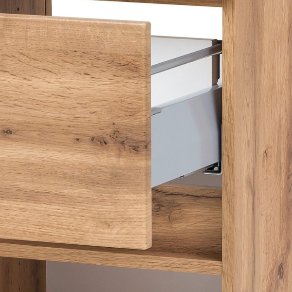 Armoire de salle de bain Pisca 40cm 1 porte & 1 tiroir - chêne - Image 8