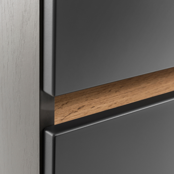 Armoire de salle de bain Vikas 1 porte & 1 tiroir - anthracite - Image 8