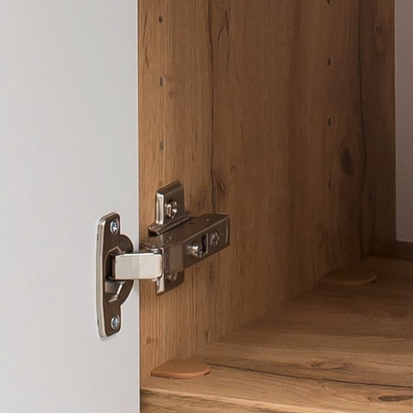 Armoire de salle de bain Vikas 1 porte & 1 tiroir - chêne - Image 5