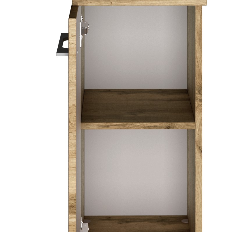 Armoire de salle de bains Sefa 30cm 1 porte et 1 tiroir - chêne - Image 4