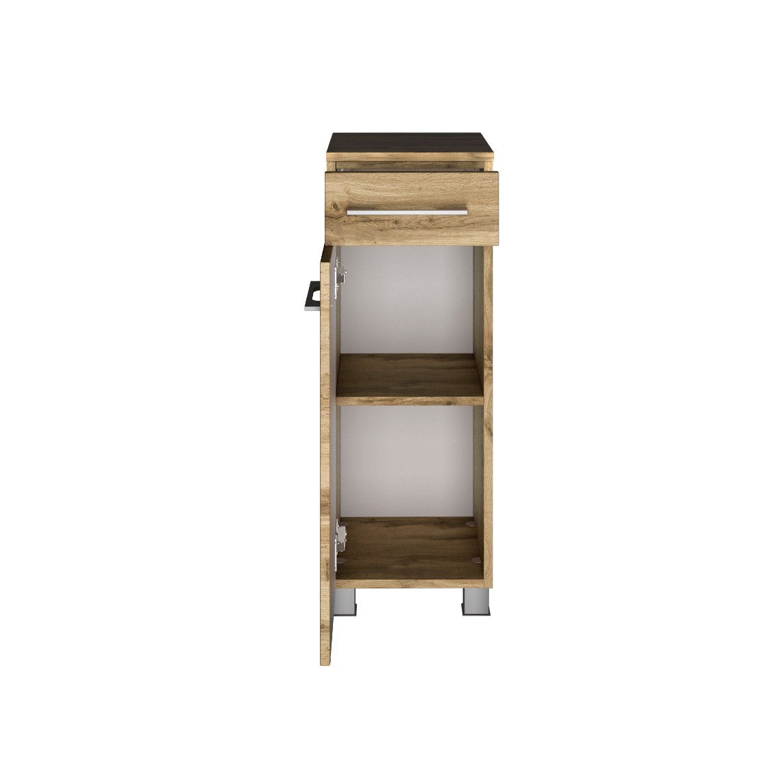 Armoire de salle de bains Sefa 30cm 1 porte et 1 tiroir - chêne - Image 9
