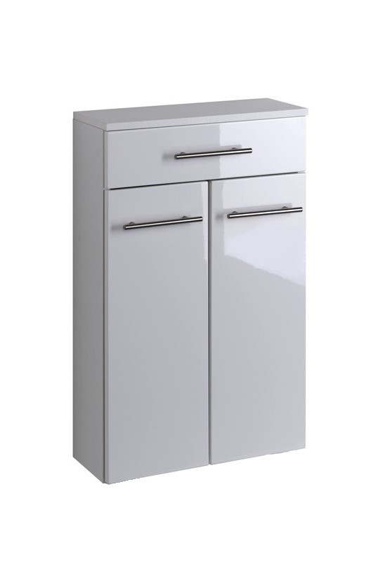 Armoire de salle de bains Small 50cm 1 tiroir & 2 portes - blanc brillant - Image 10