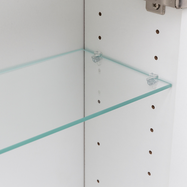 Armoire de toilette Bobbi 120cm modèle 1 3 portes & eclairage LED - blanc - Image 2