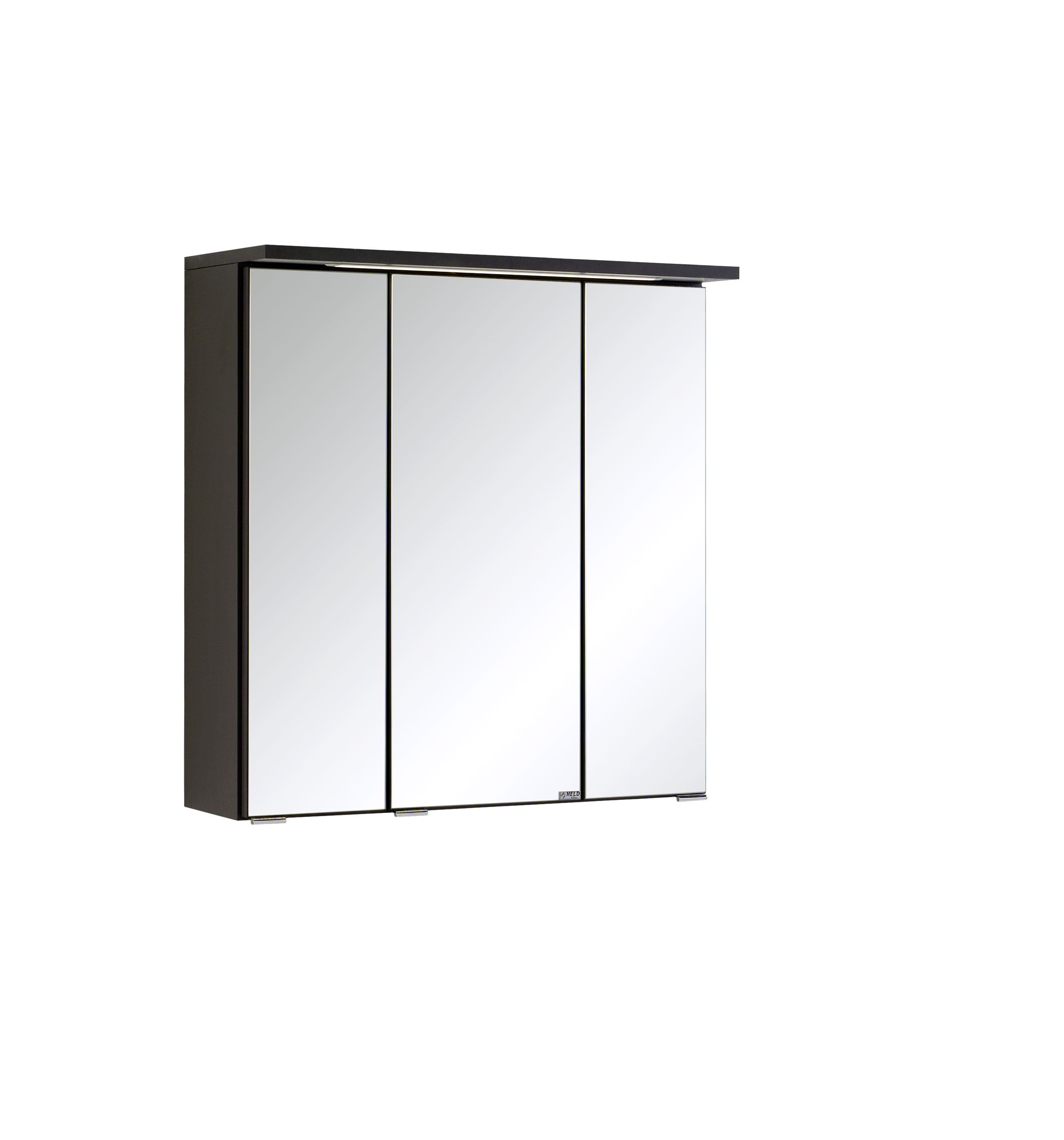 Armoire de toilette Bobbi 60cm modèle 1 3 portes & eclairage LED - graphite - Image 10