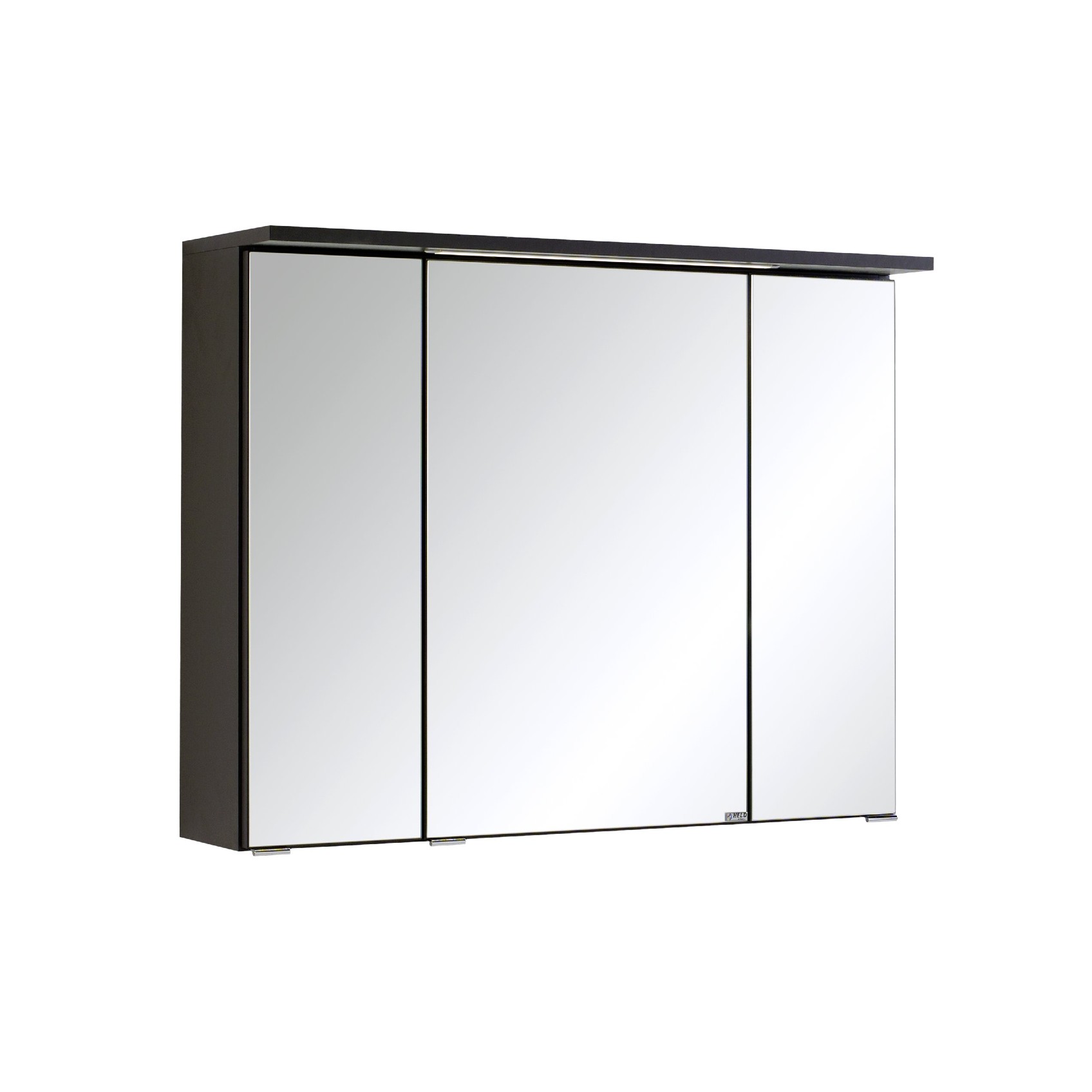 Armoire de toilette Bobbi 80cm modèle 1 3 portes & eclairage LED - graphite