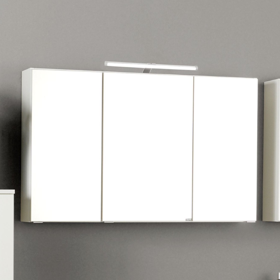 Armoire de toilette Florent 120cm 3 portes & éclairage LED - blanc