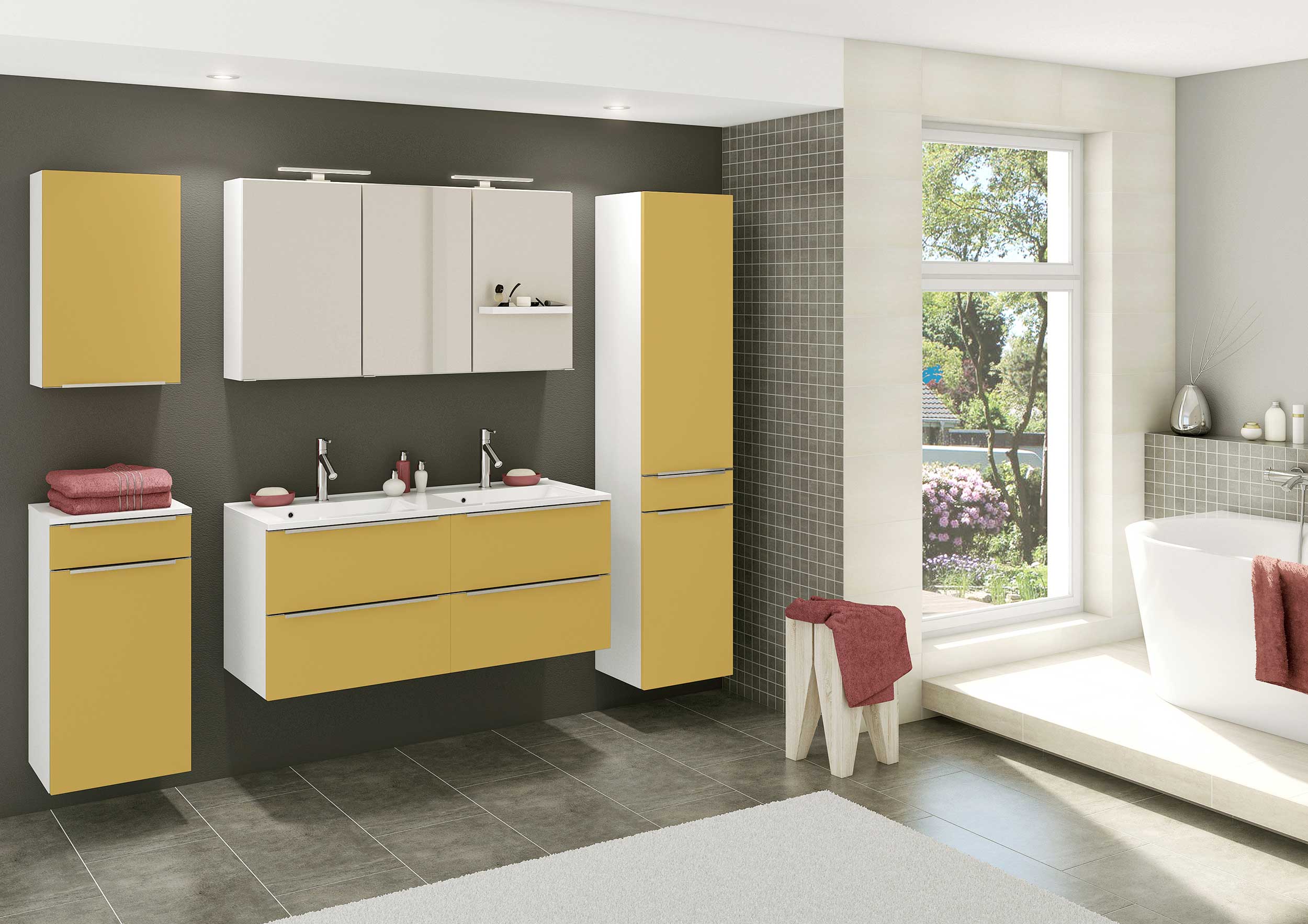 Armoire de toilette Hansen 120cm 3 portes - blanc - Image 6