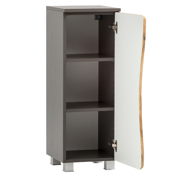 Armoire de toilette Karan 37cm 1 porte - chêne/anthracite - Image 9