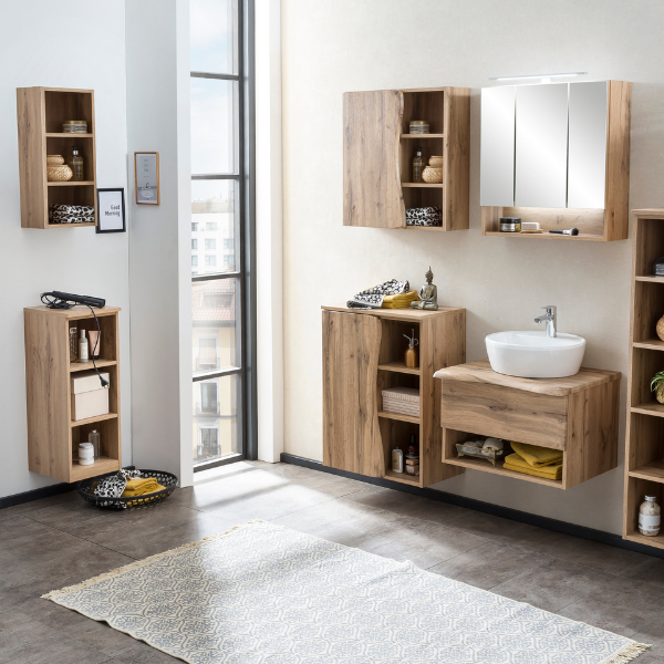 Armoire de toilette Karan 60cm 1 porte - chêne - Image 3