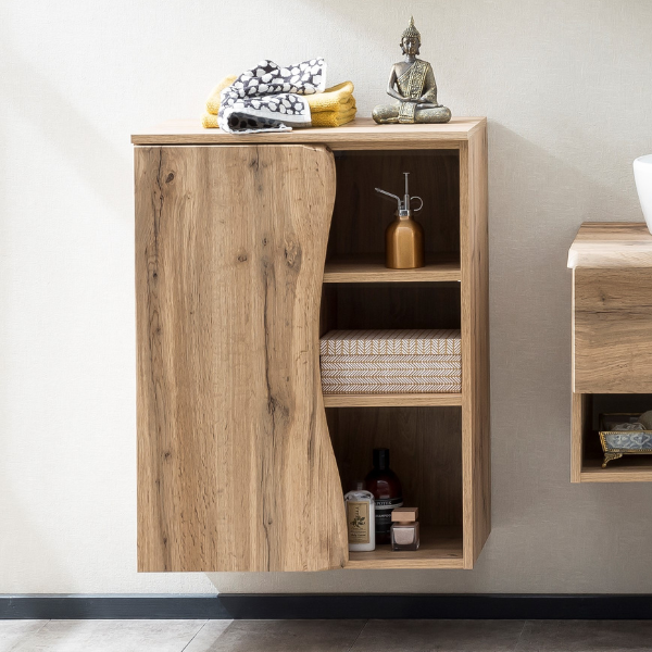 Armoire de toilette Karan 60cm 1 porte - chêne