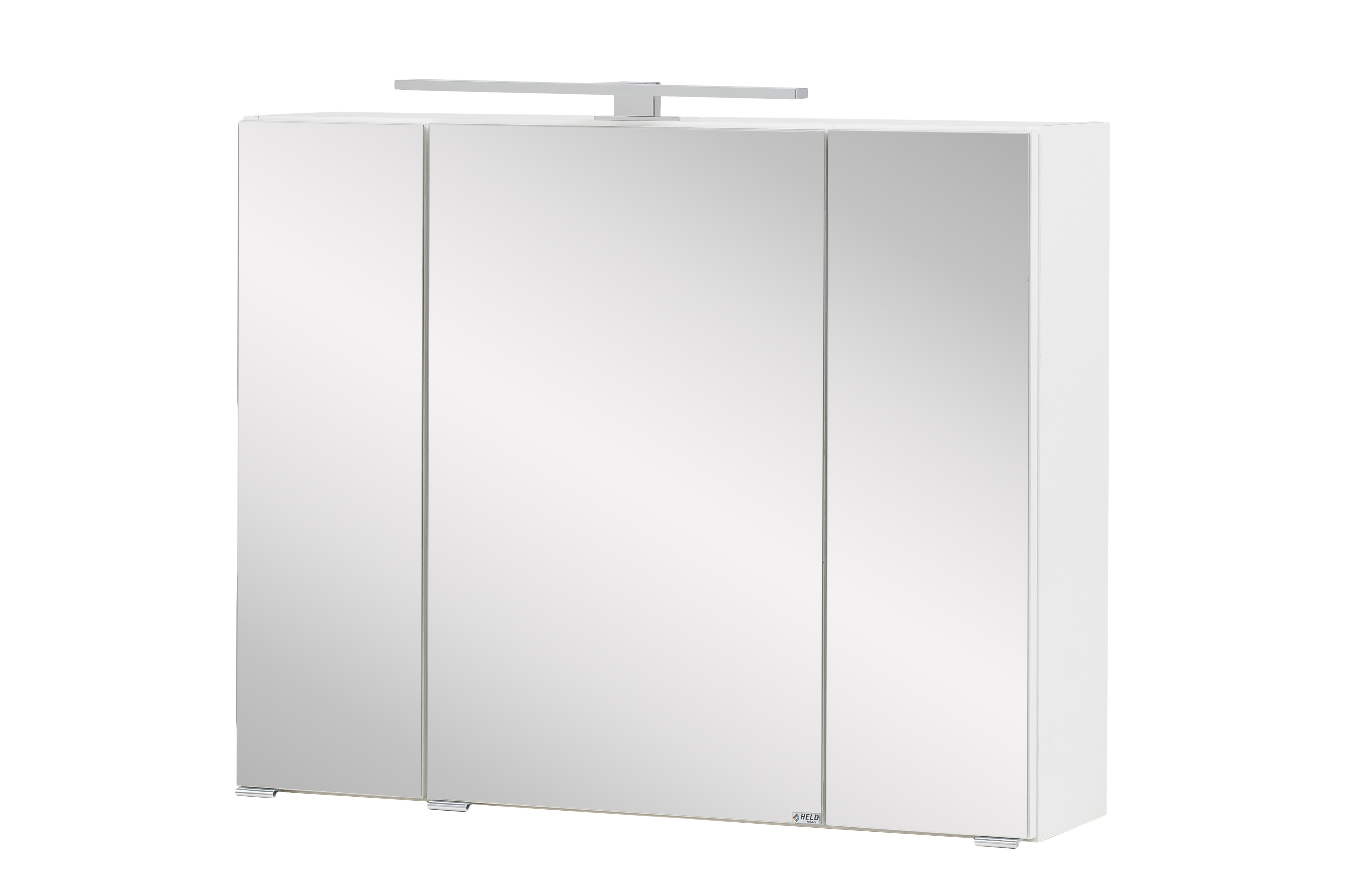 Armoire de toilette Kornel 80cm 3 portes & éclairage LED - blanc - Image 12