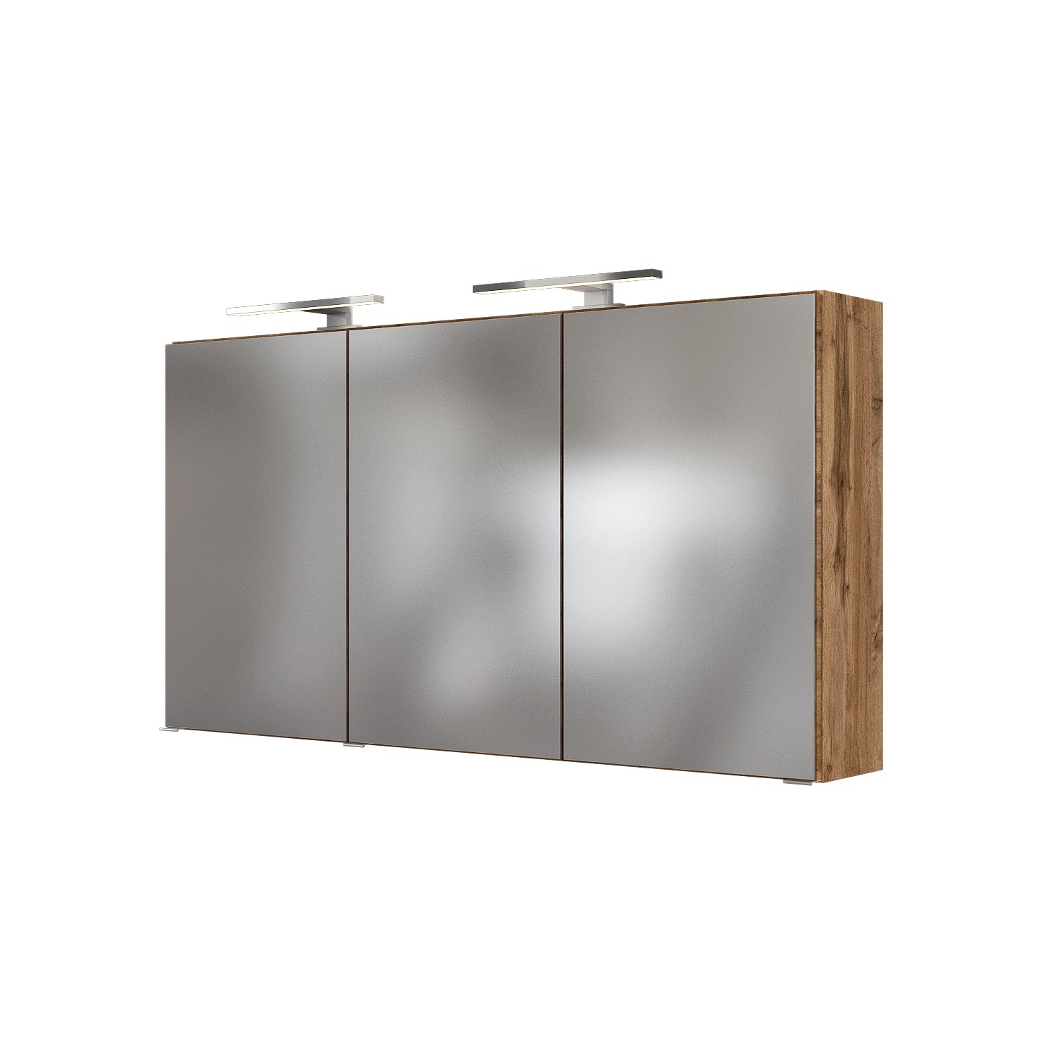 Armoire de toilette Luna avec éclairage 120cm, 3 portes - décor en chêne - Image 12