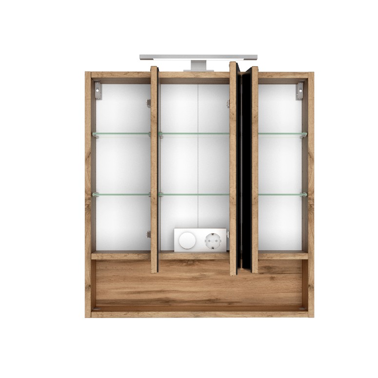 Armoire de toilette Sefa 60cm 3 portes - chêne wotan - Image 7