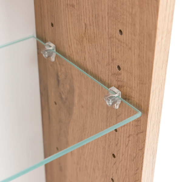 Armoire de toilette Vikas 100cm 3 portes avec éclairage - chêne - Image 7