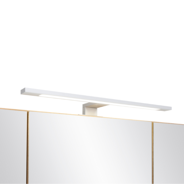 Armoire de toilette Vikas 120cm 3 portes avec éclairage - chêne - Image 8