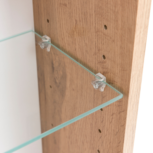 Armoire de toilette Vikas 120cm 3 portes avec éclairage - chêne - Image 10