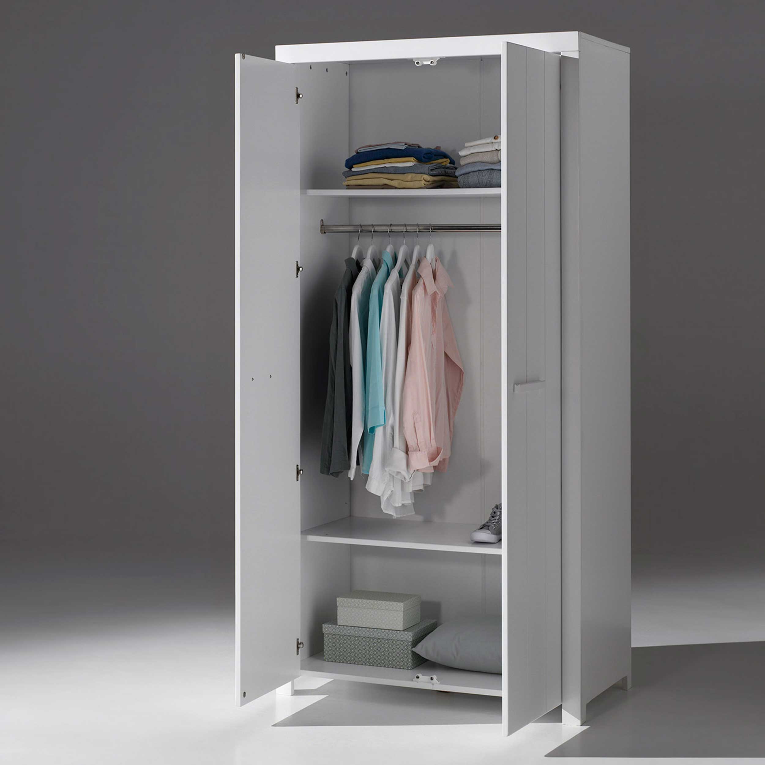 Armoire Erik 2 portes - blanc - Image 7