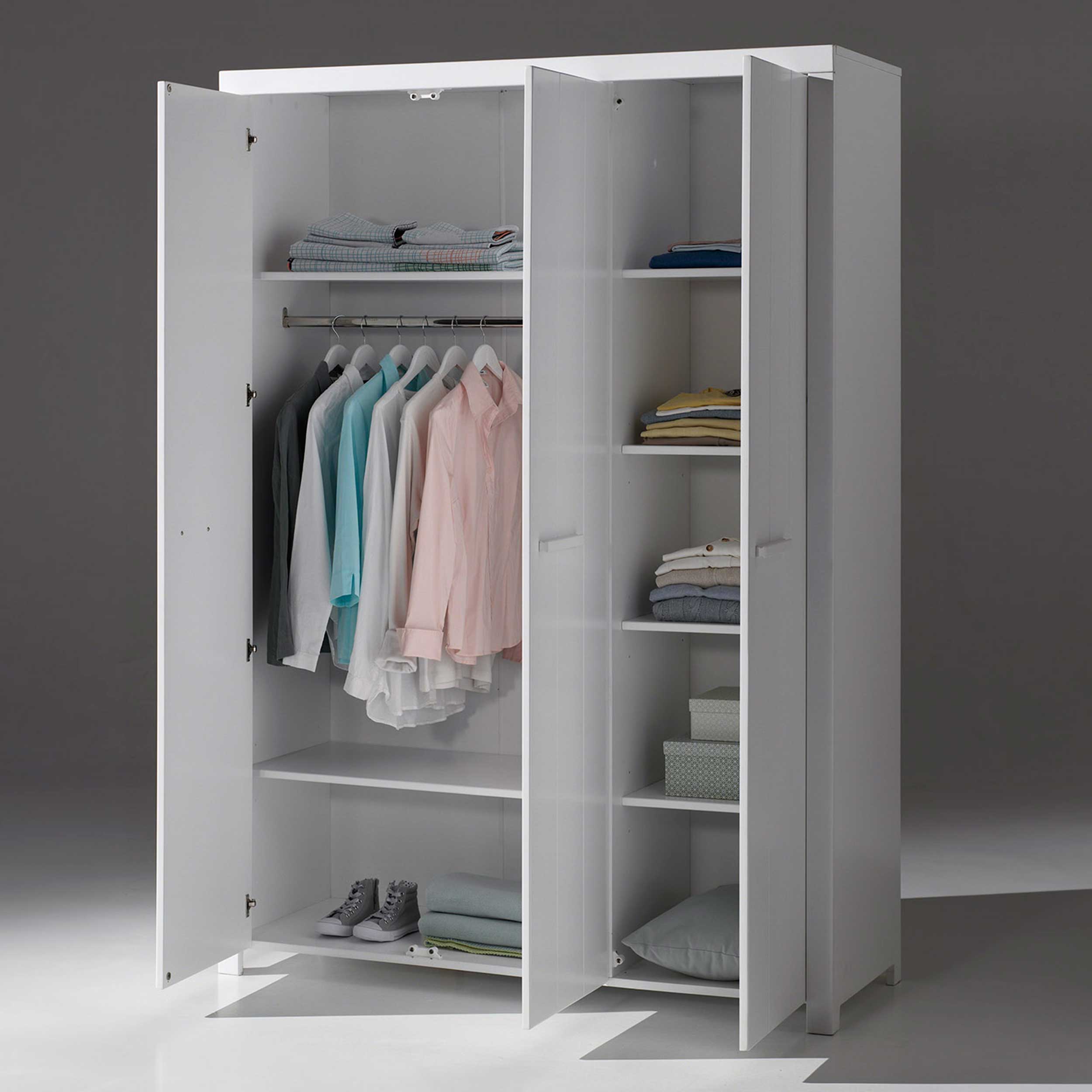Armoire Erik 3 portes - blanc - Image 7