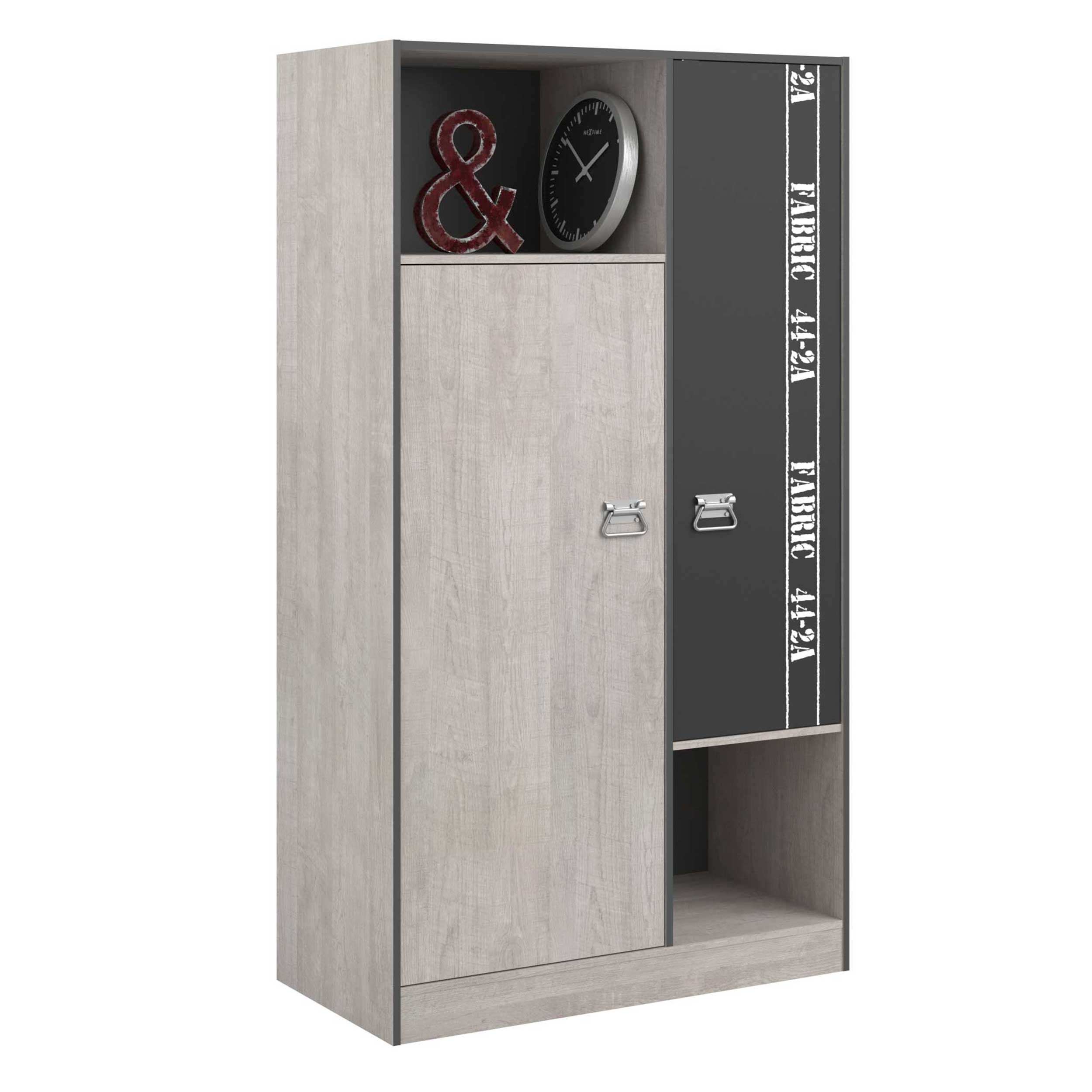 Armoire Fabien 2 portes - gris - Image 7
