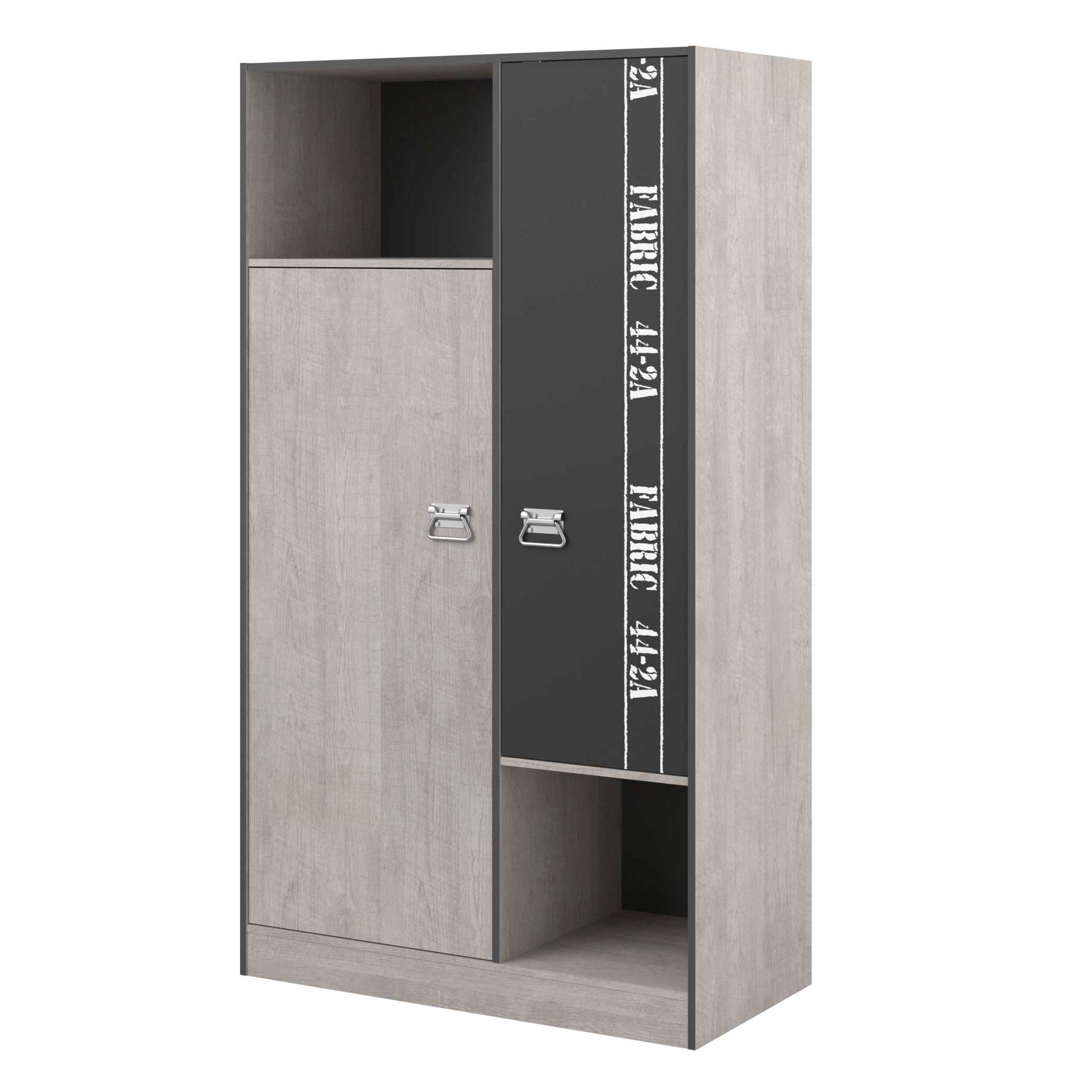 Armoire Fabien 2 portes - gris - Image 8