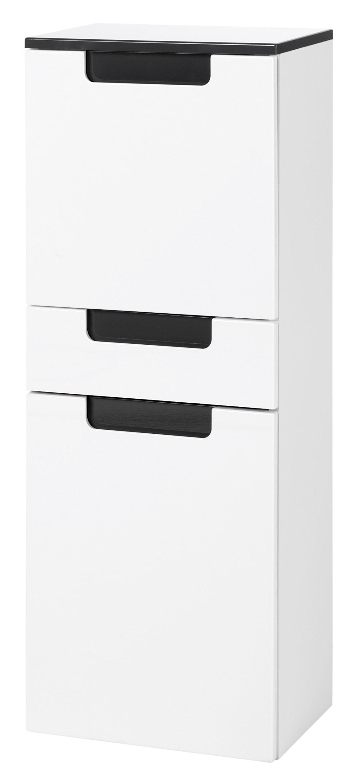 Armoire haute/large Siena 40cm - blanc/anthracite - Image 1