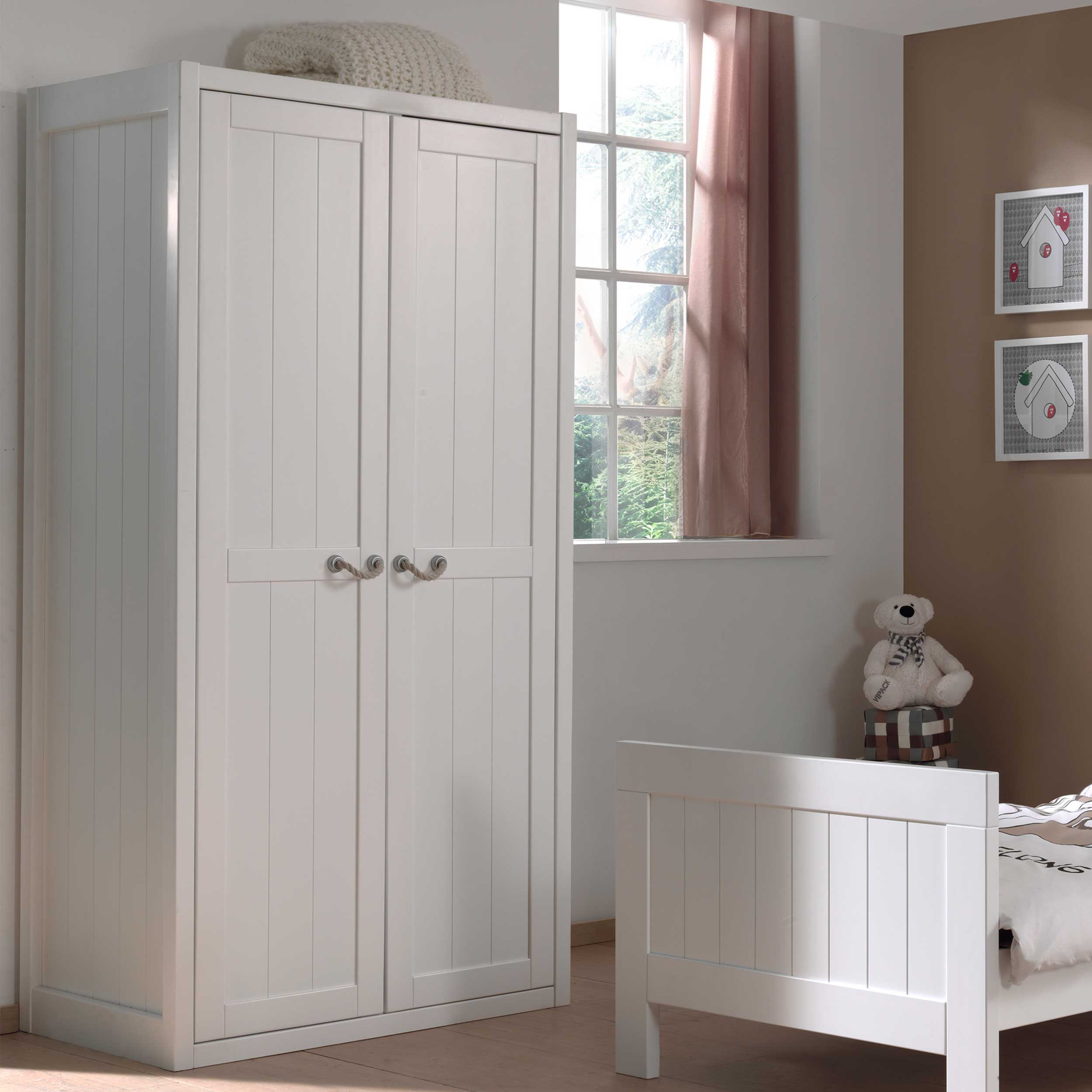 Armoire Lewis 2 portes - blanc