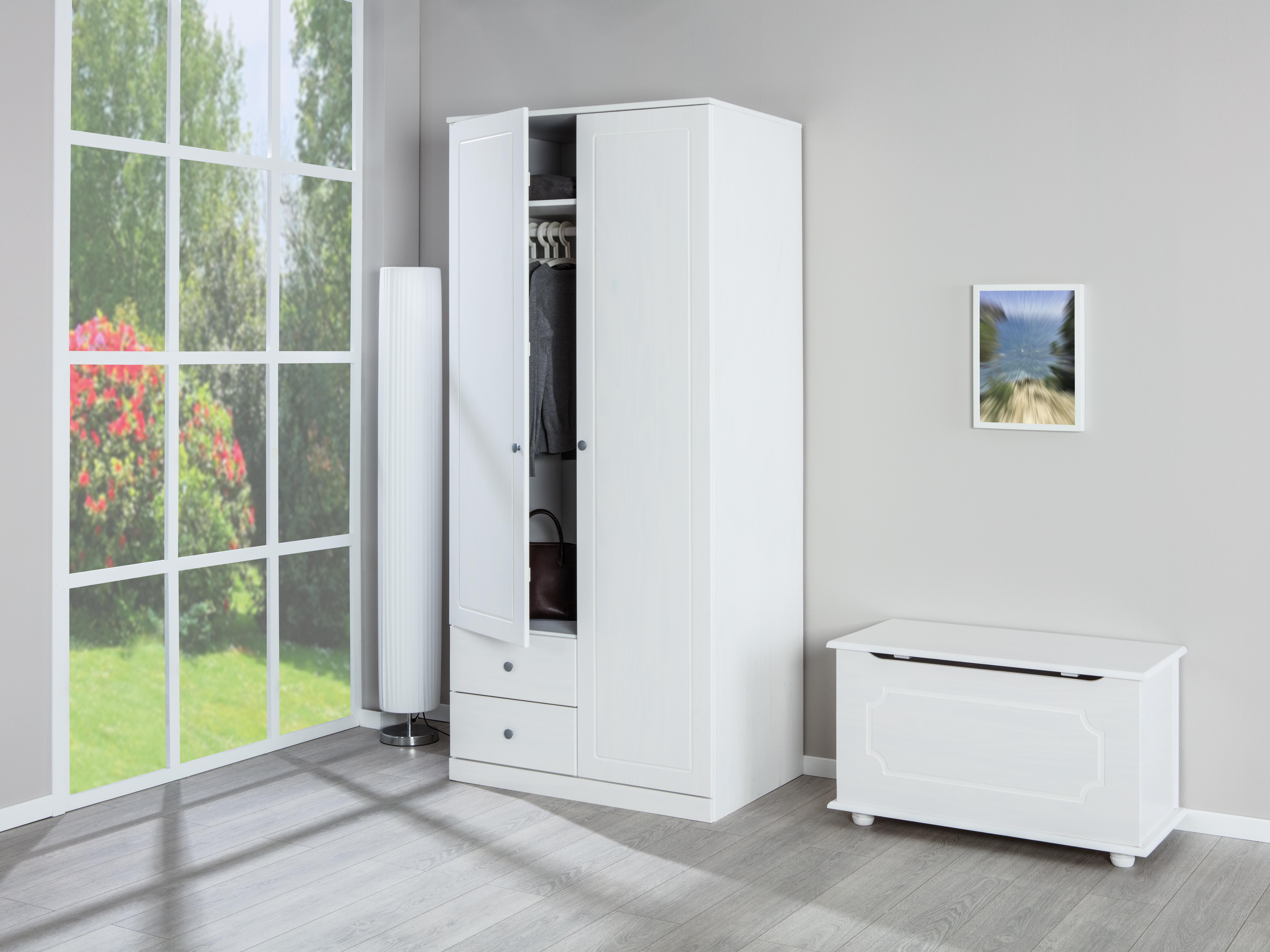 Armoire Martha 93cm avec 2 portes - blanc - Image 6