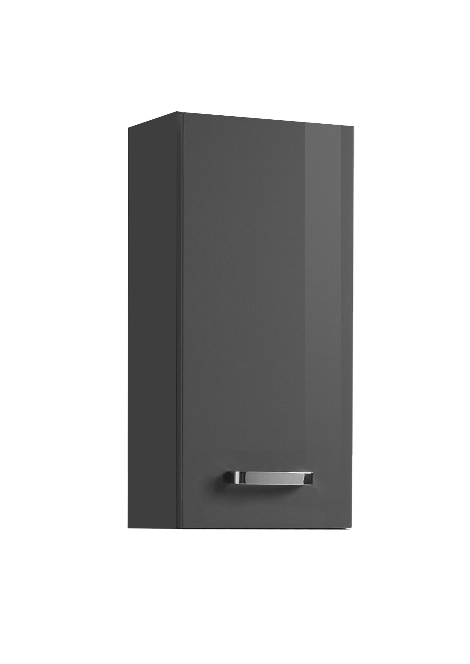 Armoire murale Bobbi 30cm 1 porte - graphite/gris brillant - Image 4