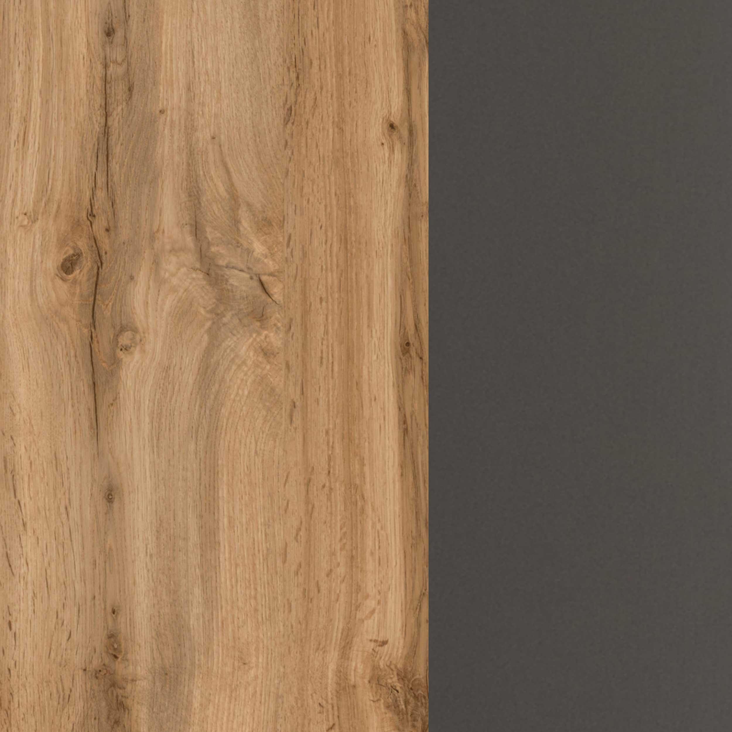 Armoire murale Pares 30cm 1 porte - graphite/chêne wotan - Image 6