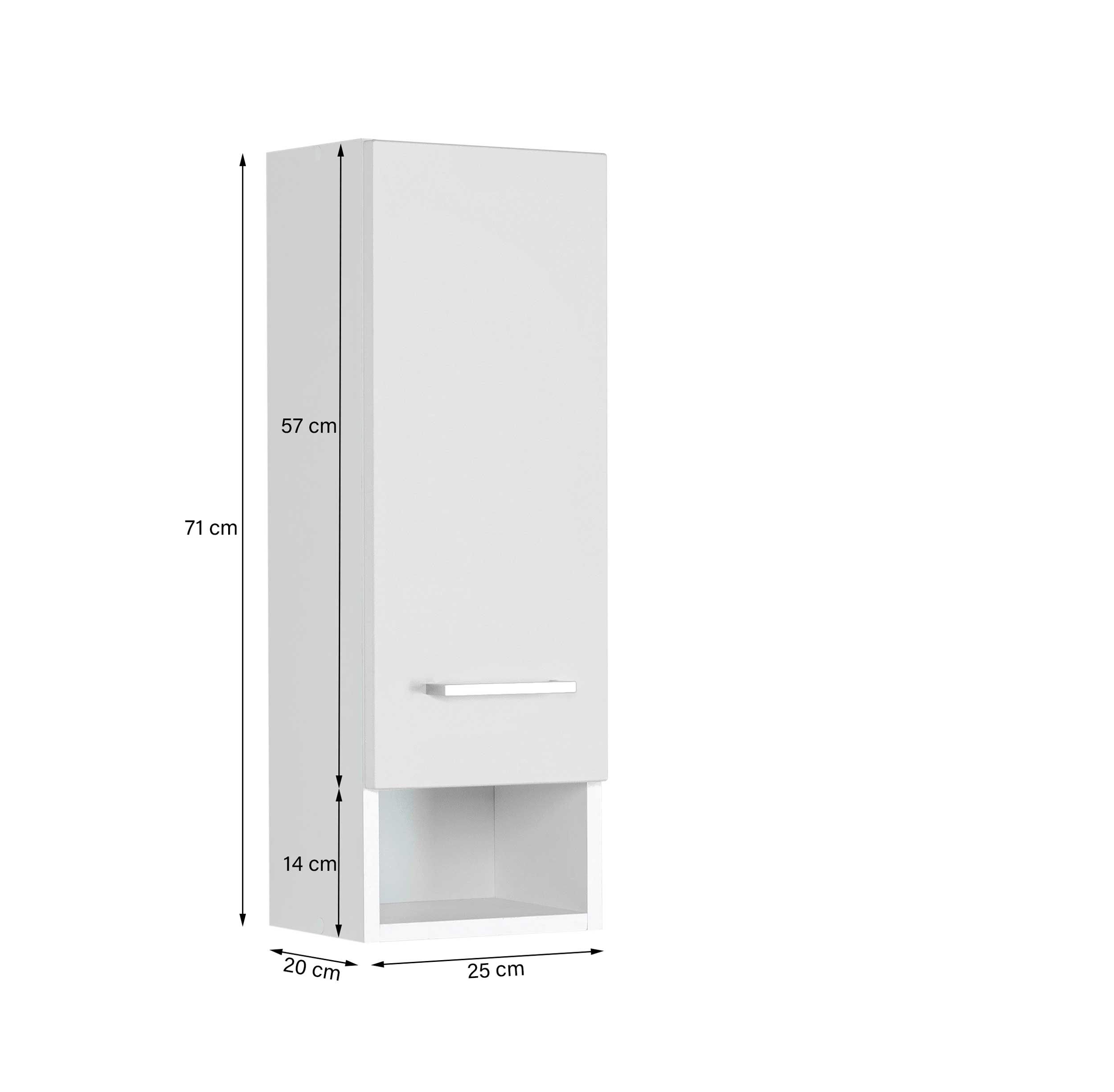 Armoire murale Ricca 25cm 1 porte - blanc/vert - Image 9