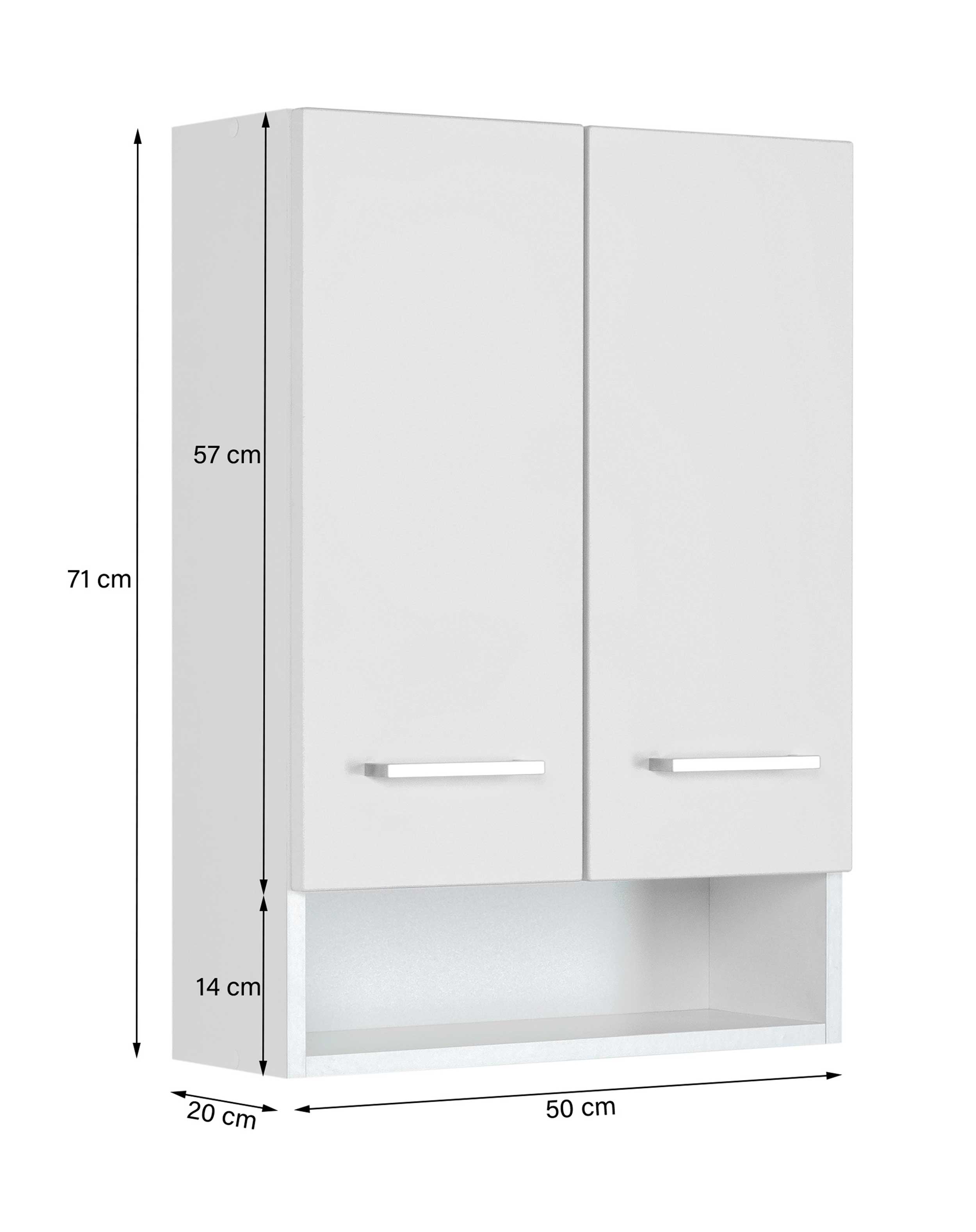 Armoire murale Ricca 50cm 2 portes - blanc/vert - Image 9