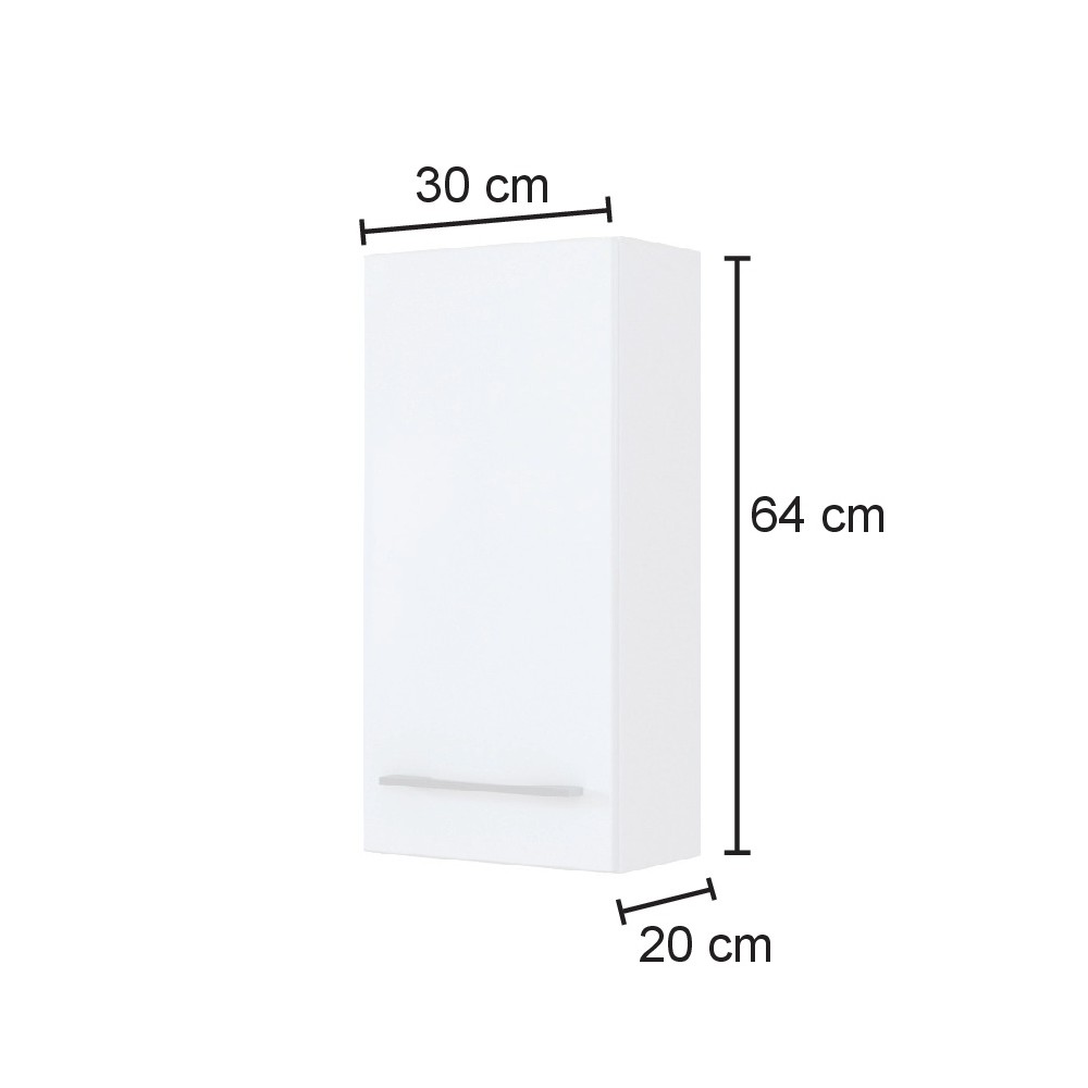 Armoire murale Sefa 30 cm 1 porte - chêne/blanc - Image 2
