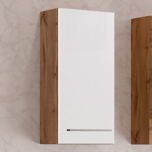 Armoire murale Sefa 30 cm 1 porte - chêne/blanc - Image 1