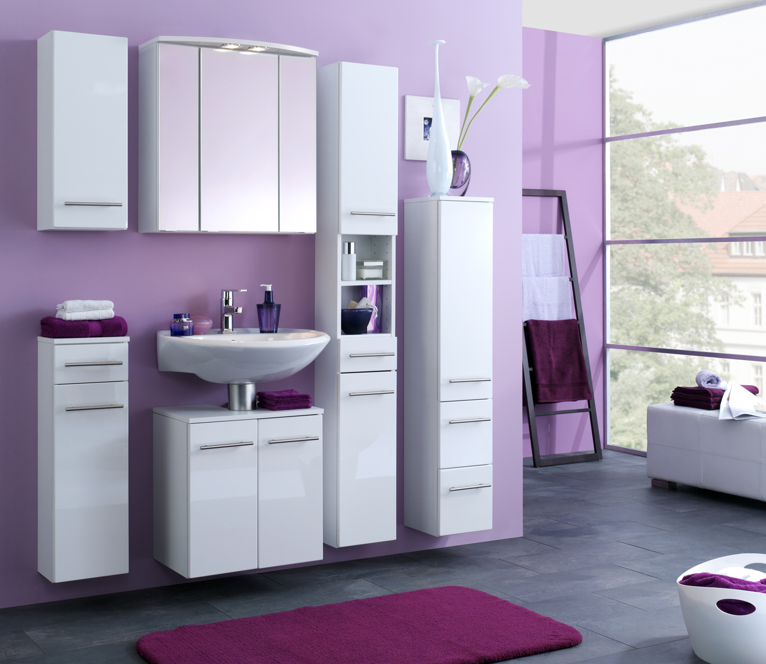 Armoire murale Small 25cm 1 porte - blanc brillant - Image 5