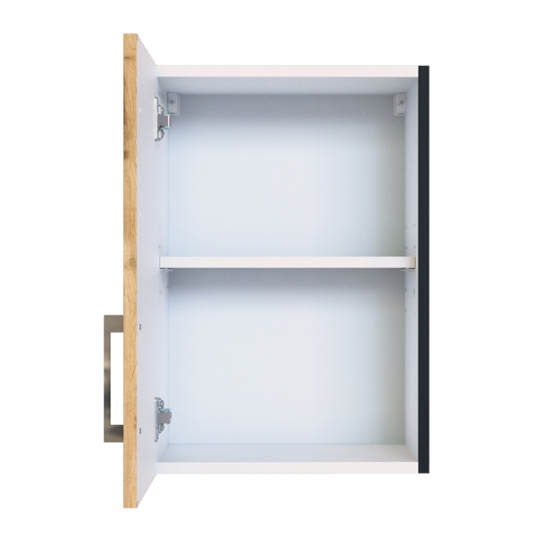 Armoire murale Sorrella 40cm 1 porte - chêne/graphite - Image 9