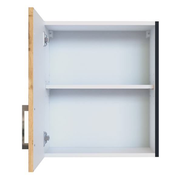 Armoire murale Sorrella 50cm 1 porte - chêne/graphite - Image 8