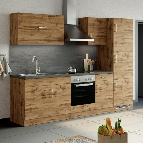 Armoire murale Sorrella 50cm 1 porte - chêne - Image 2