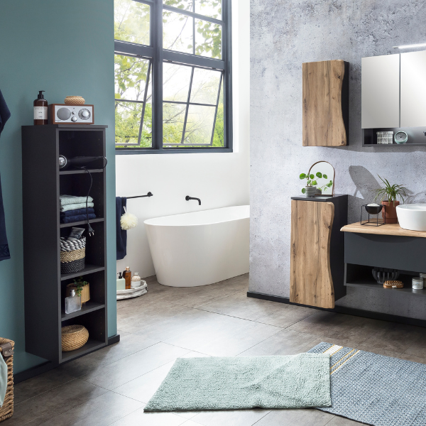 Armoire ouverte Karan 30x35x130cm - anthracite - Image 3