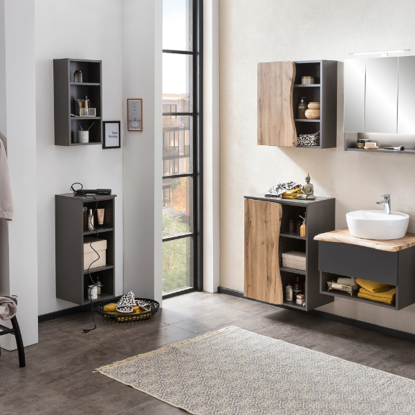 Armoire ouverte Karan 30x35x79cm - anthracite - Image 2