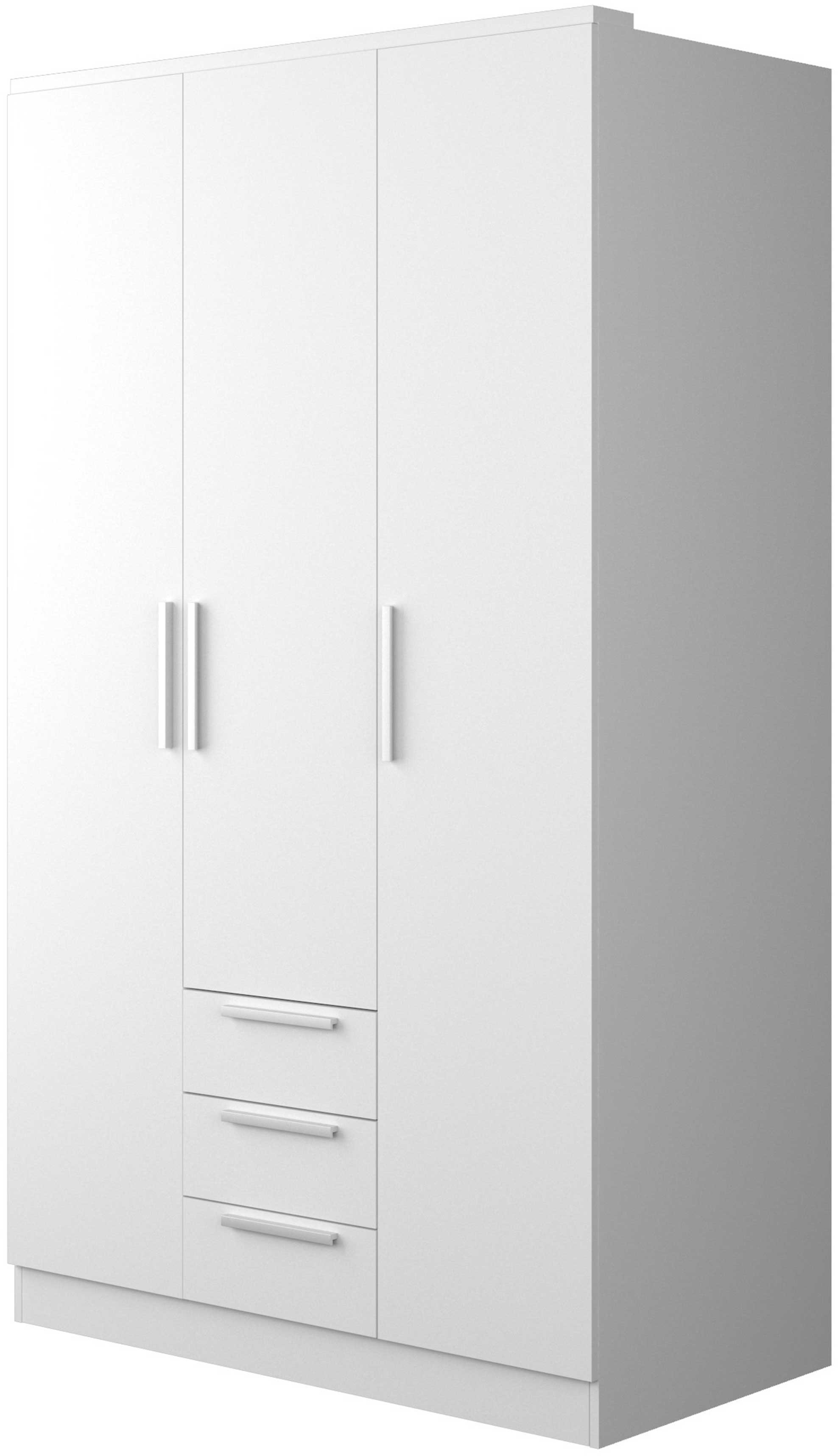 Armoire Ramos 120cm avec 3 portes & 3 tiroirs - blanc - Image 2