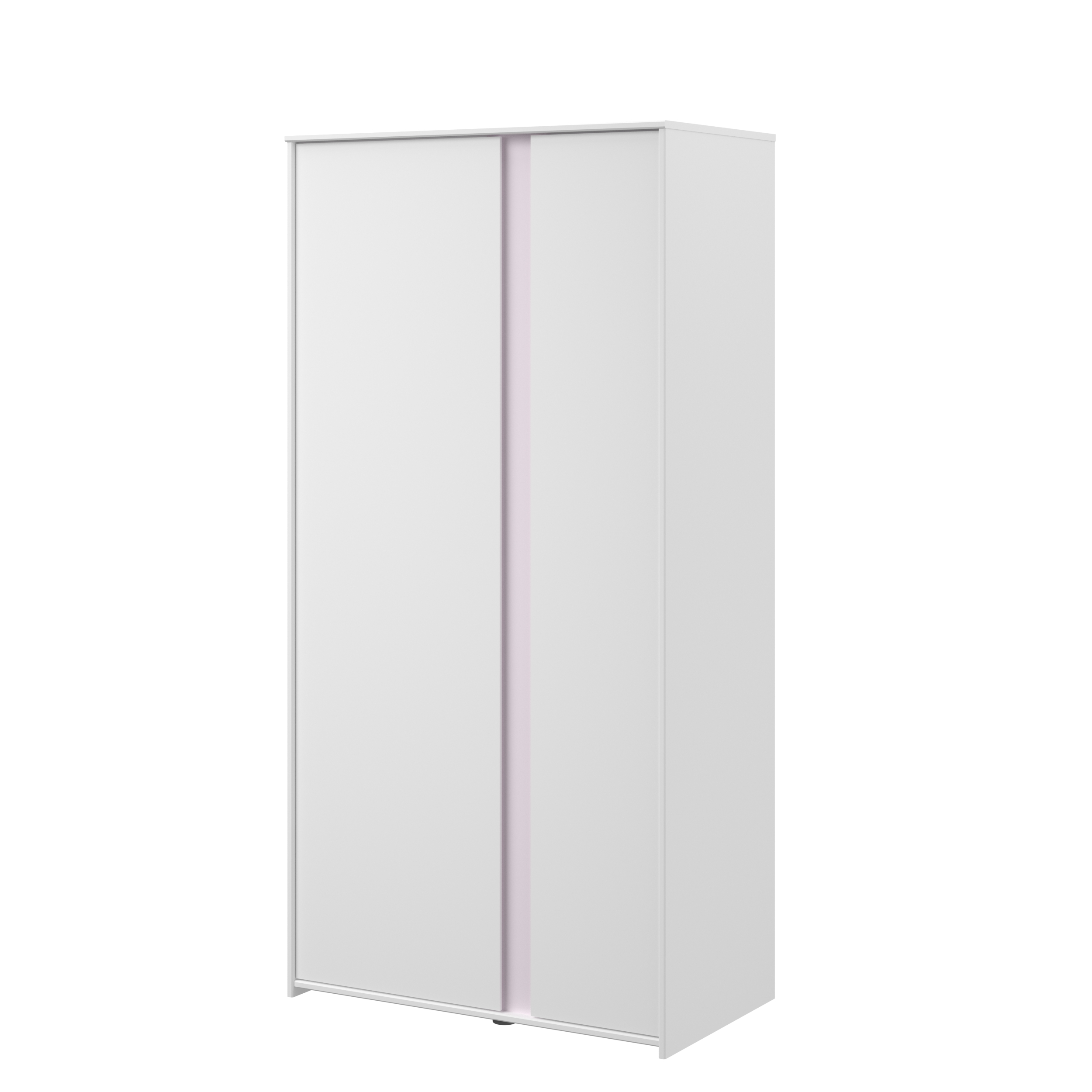 Armoire Rue avec 2 portes - blanc/gris ou blanc/rose - Image 11