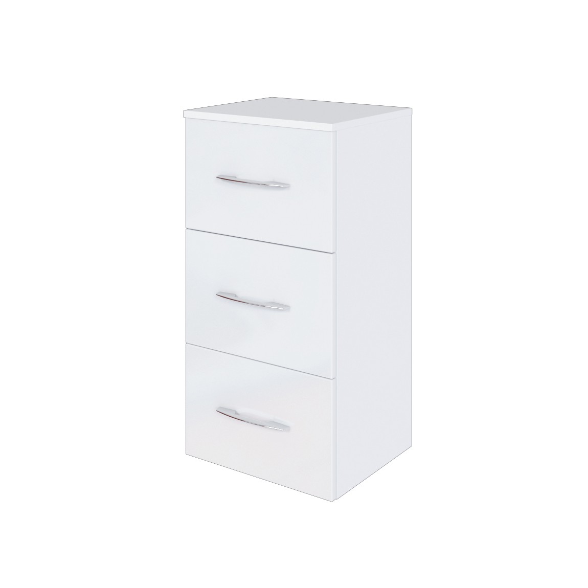 Armoire salle de bains Florent 40cm 3 tiroirs - blanc - Image 4