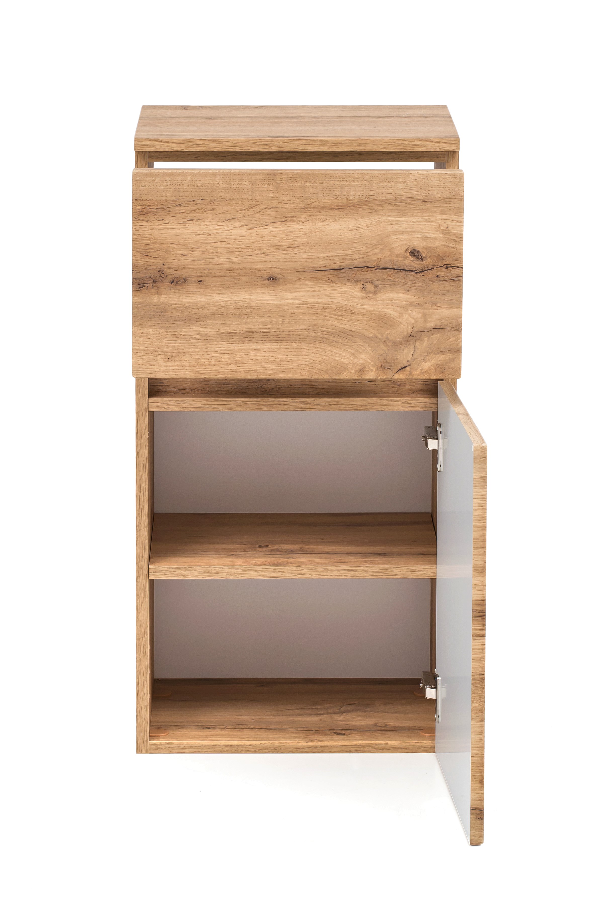 Armoire salle de bains Kornel 40cm 1 porte & 1 tiroir - chêne - Image 9