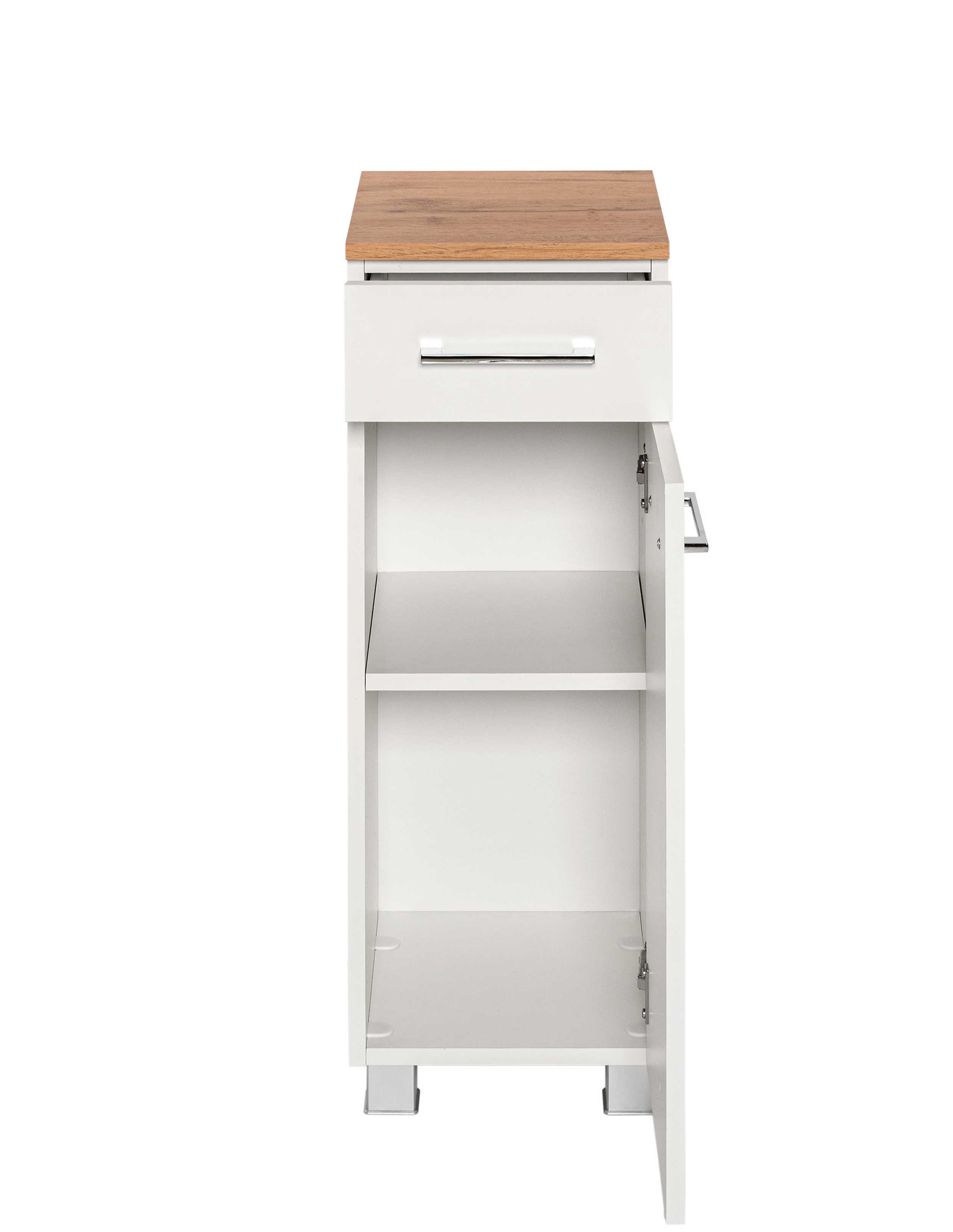 Armoire salle de bains Pares 30cm 1 porte & 1 tiroir - blanc - Image 9