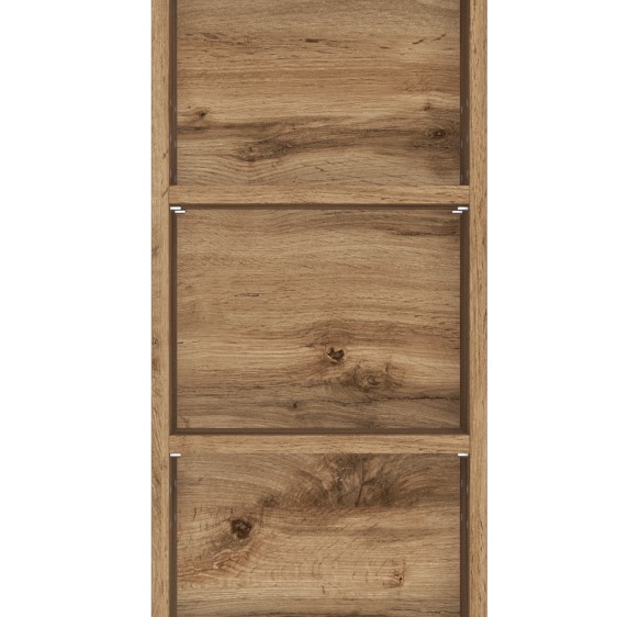 Armoire salle de bains Sefa 90cm 2 portes - chêne/blanc - Image 6