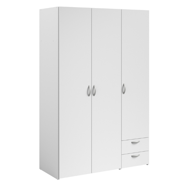 Armoire Salvador 3 portes & 2 tiroirs - blanc - Image 8