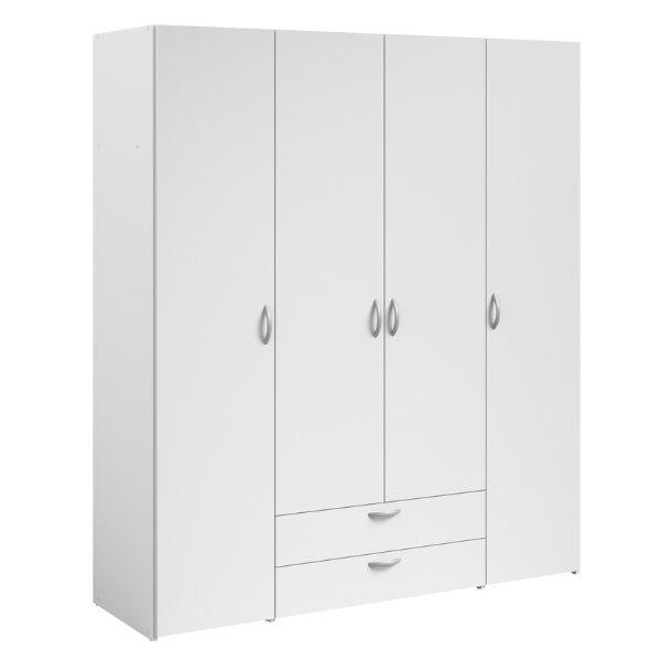 Armoire Salvador 4 portes & 2 tiroirs - blanc - Image 11