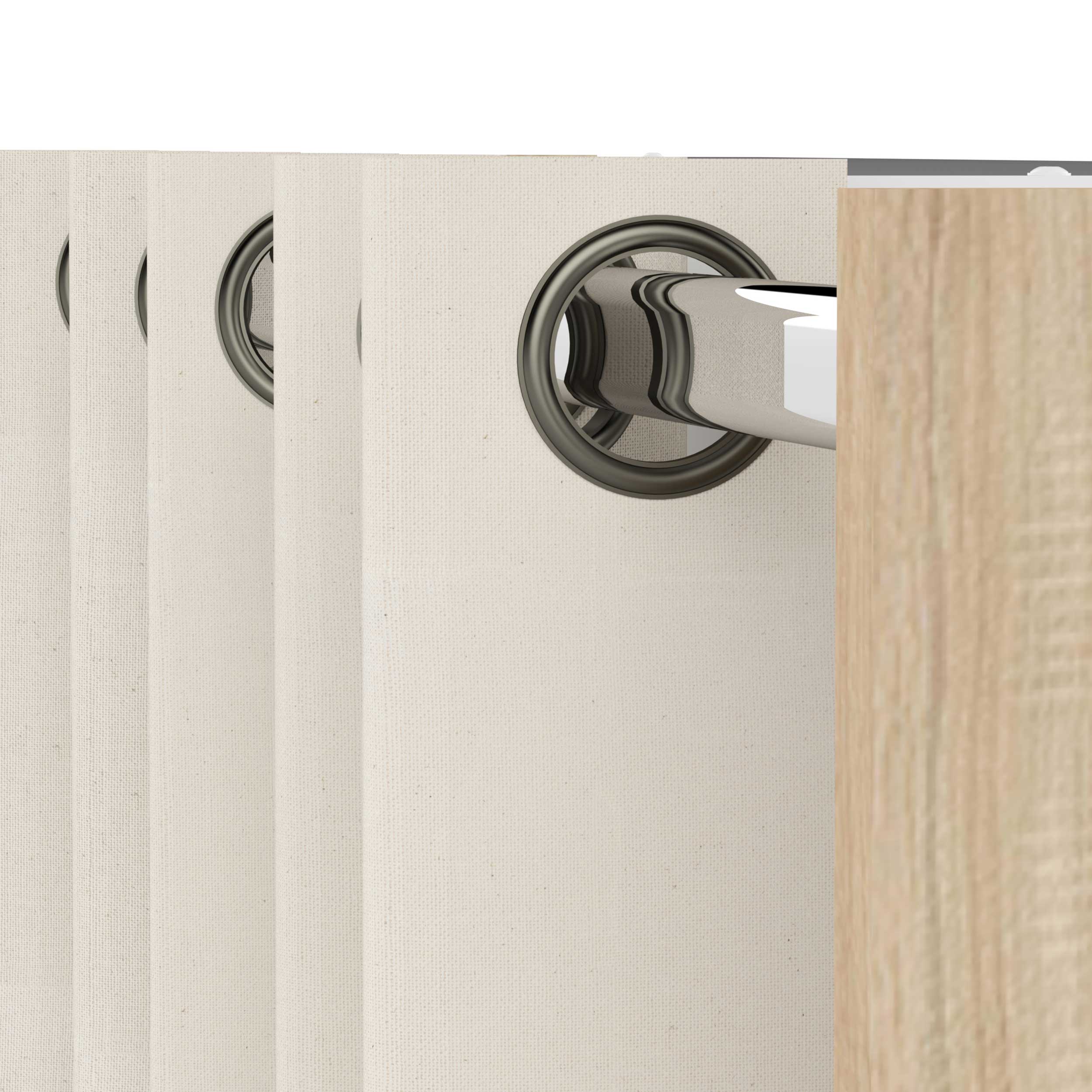 Armoire Spike 112/185cm avec rideau - chêne/écru - Image 5